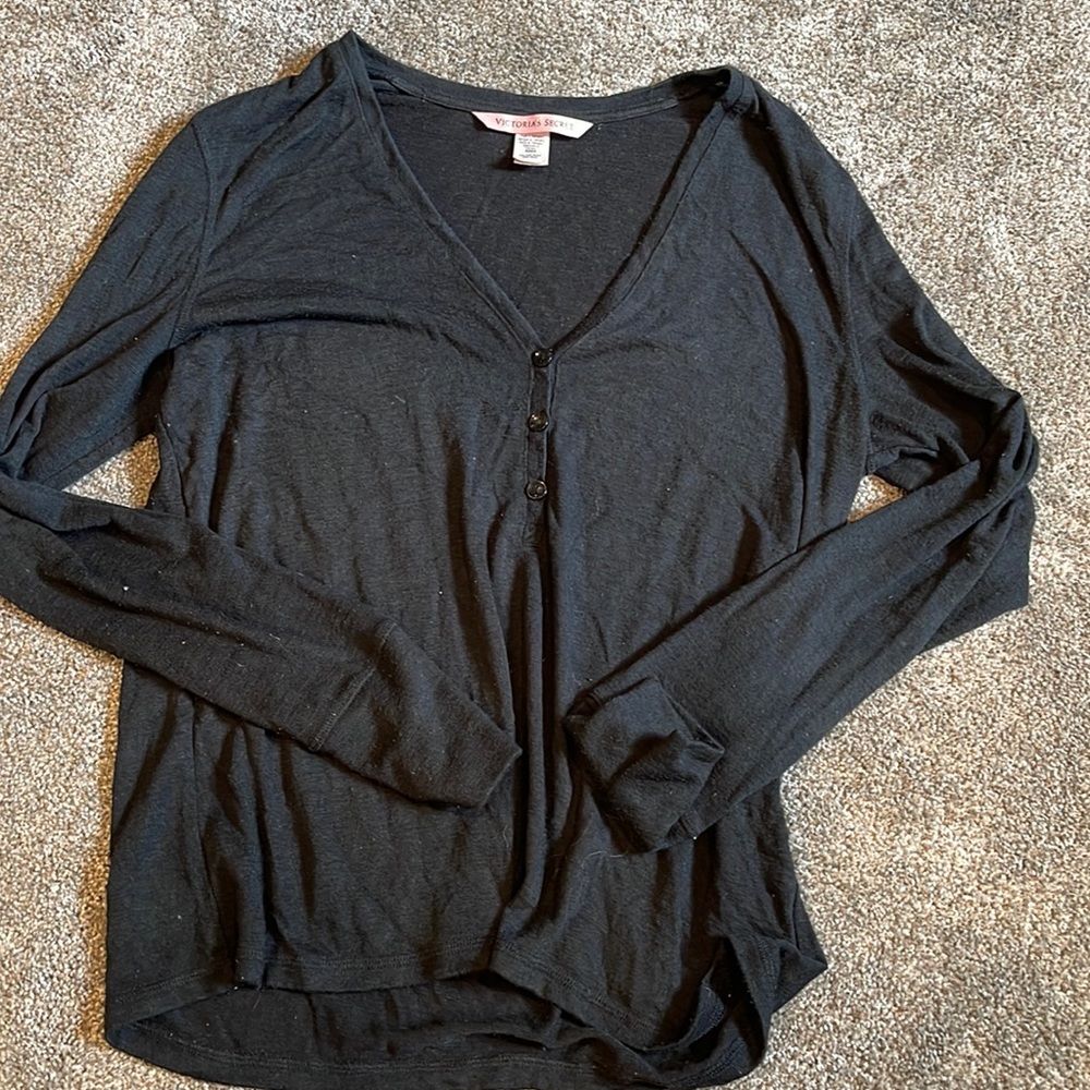 Victoria Secret Black Long Sleeve womens. size XS